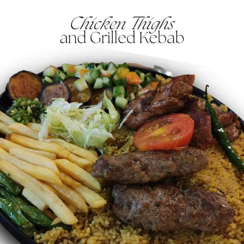 Tel Aviv Mix (Chicken Thighs and Grilled kebab) | Papa V Good Food