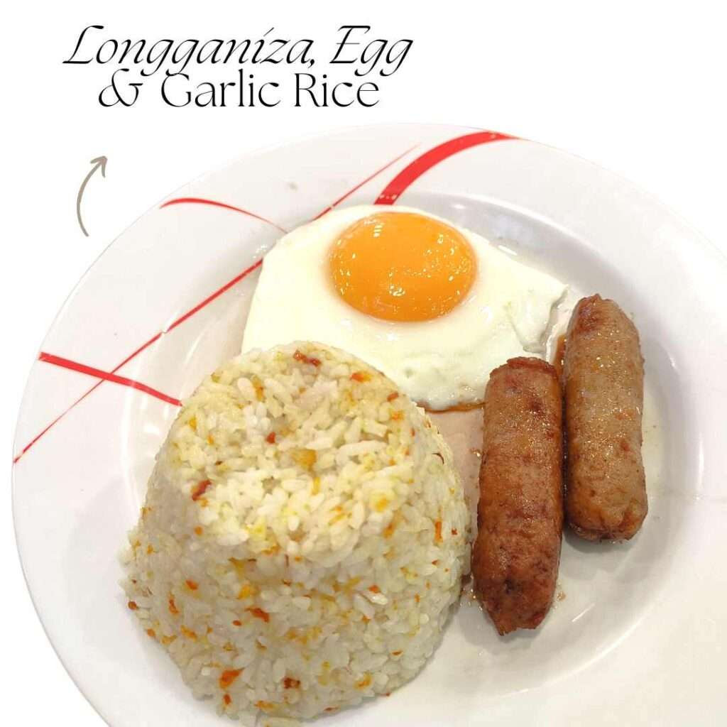 Longganisa Egg and Garlic Rice JD Bakery Cafe